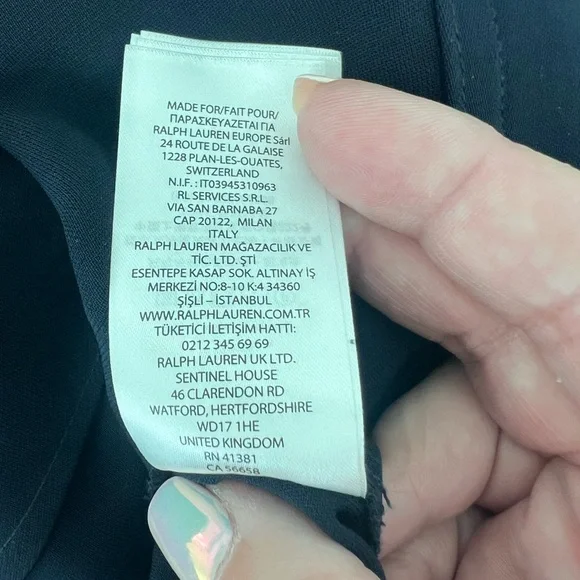 Ralph Lauren Wide-Leg Navy Women's Trousers - Picture 9 of 11